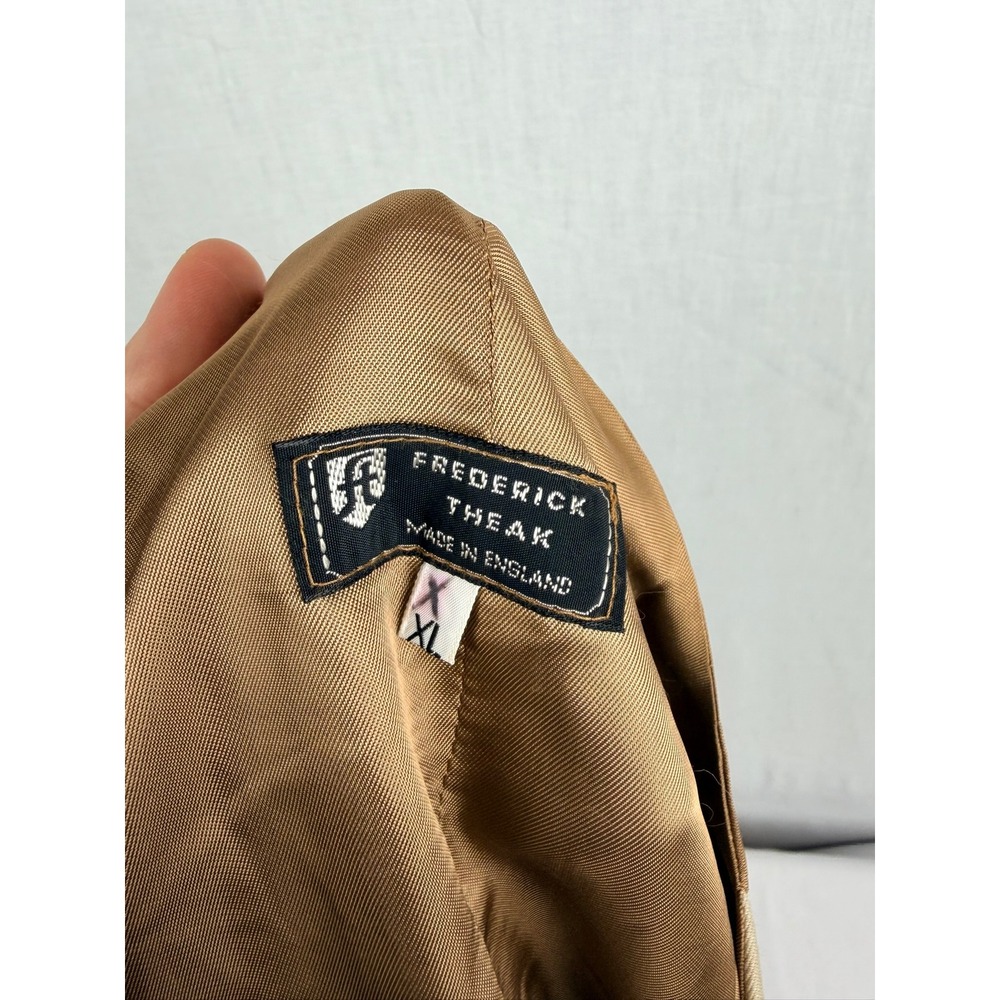 Frederick‎ Theak Mens Tan Formal Waistcoat Vest Made in England Gold Buttons XXL - Picture 12 of 15